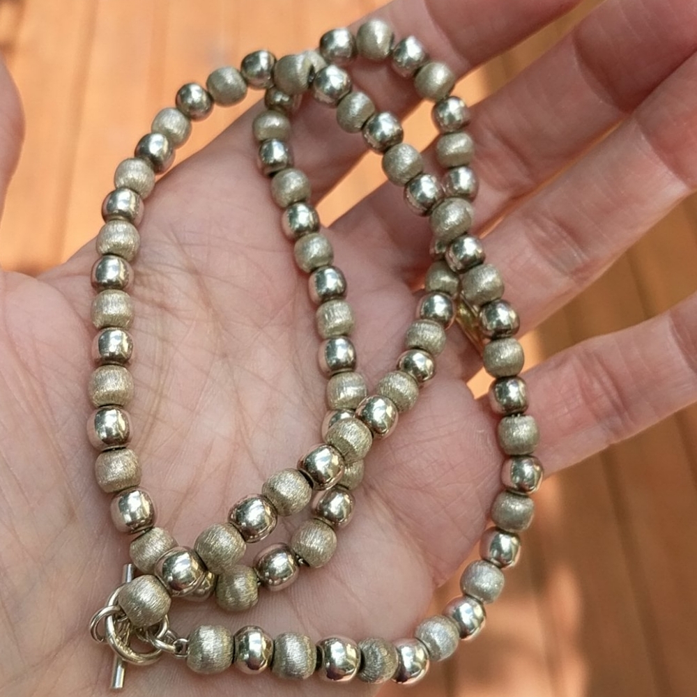 STERLING BEAD NECKLACE - Picture 3 of 16